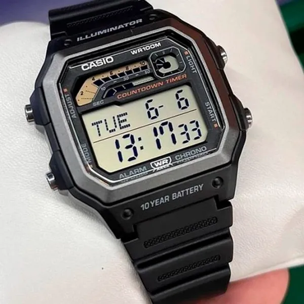 Наручные часы для мужчин Casio WS-1600H-1A Кварцевый/ 45 x 42 мм photo 3