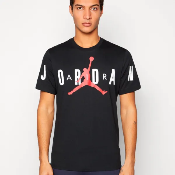 Tricou pentru bărbați Jordan Jdair Stretch SS Crew 100% bumbac/ Black photo 2