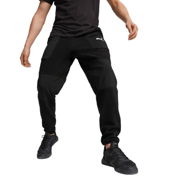 Pantaloni sportivi pentru bărbați Puma Fit Hybrid Polar Fleece|Woven Pan M/ Black photo 3