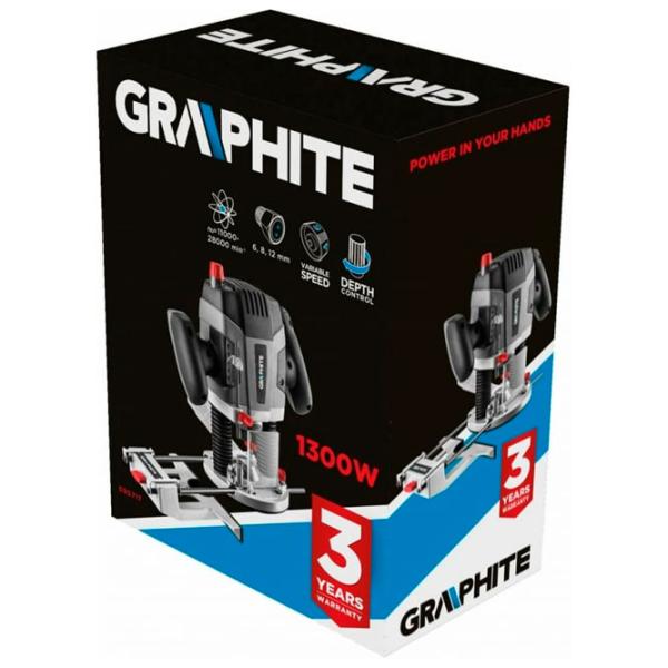 Maşina de frezat Graphite 59G717 1300 W/ Gray photo 2
