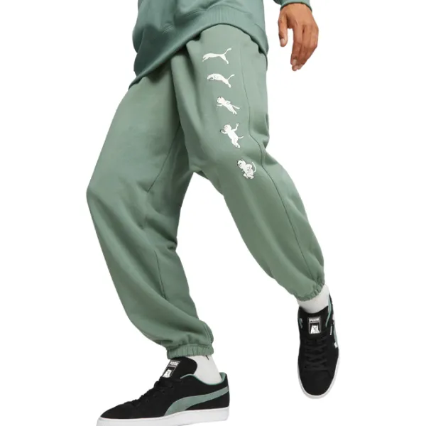 Pantaloni sportivi pentru bărbați Puma X Ripndip Sweatpants Tr M/ Eucalyptus photo 3