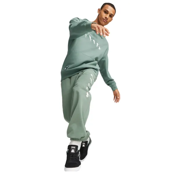 Pantaloni sportivi pentru bărbați Puma X Ripndip Sweatpants Tr M/ Eucalyptus photo 5