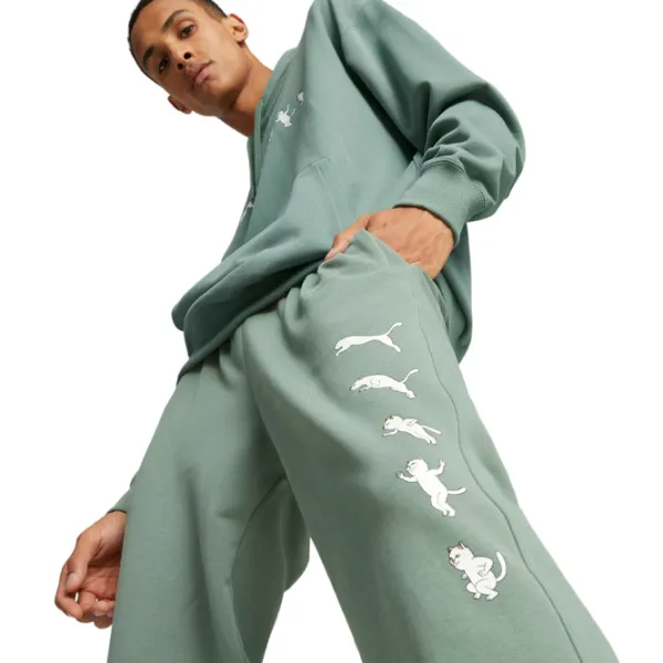 Pantaloni sportivi pentru bărbați Puma X Ripndip Sweatpants Tr M/ Eucalyptus photo 6
