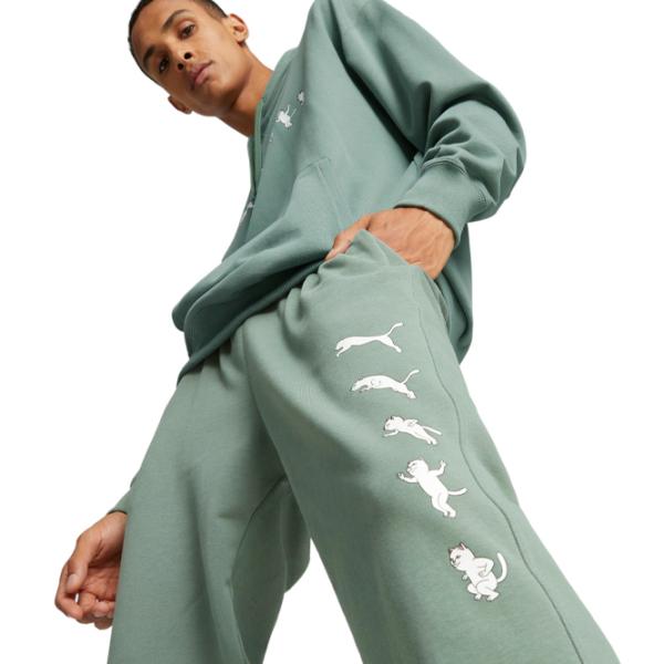 Pantaloni sportivi pentru bărbați Puma X Ripndip Sweatpants Tr M/ Eucalyptus photo 6