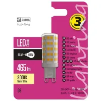 Bec LED EMOS CLASSIC JC ZQ9540 G9/ 4.5 W/ 3000 K/ 465lm/ White photo 2