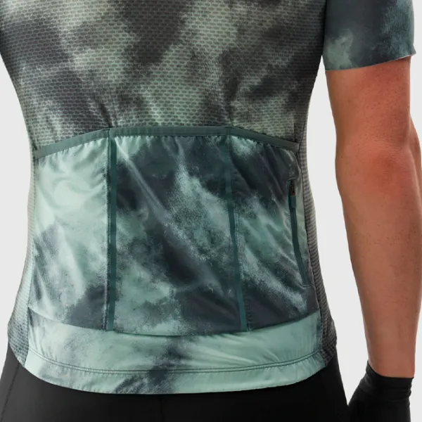 Tricou pentru bărbați 4F 4FSS24TFTSM485-40A 91% poliester, 9% elastan/ Green photo 4