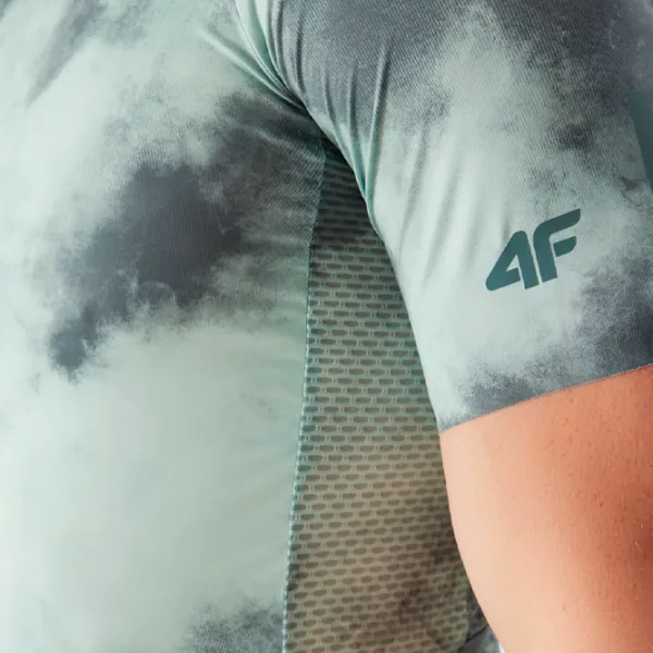 Tricou pentru bărbați 4F 4FSS24TFTSM485-40A 91% poliester, 9% elastan/ Green photo 5