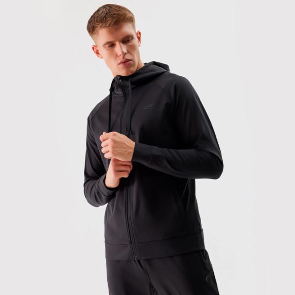 Hanorac pentru bărbați 4F 4FWSS24TFSWM268 Drept/ Black photo 2