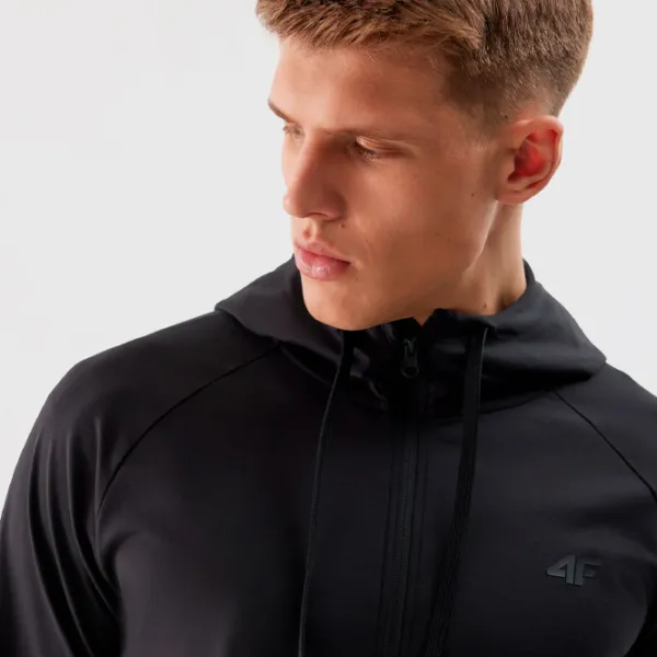 Hanorac pentru bărbați 4F 4FWSS24TFSWM268 Drept/ Black photo 3