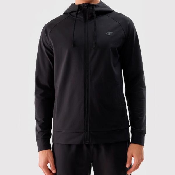 Hanorac pentru bărbați 4F 4FWSS24TFSWM268 Drept/ Black photo 5