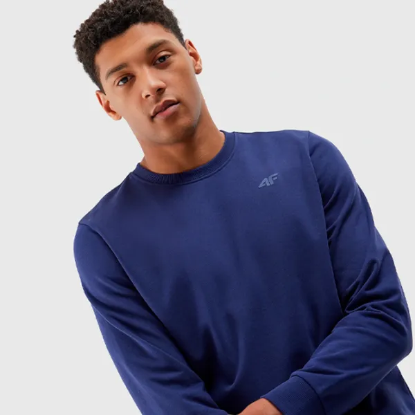 Толстовка для мужчин 4F 4FWSS24TSWSM1181 Прямой/ Navy Blue photo 3