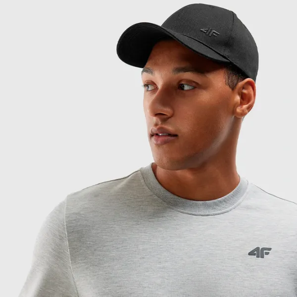 Hanorac pentru bărbați 4F 4FWSS24TSWSM1181 Drept/ Grey photo 4