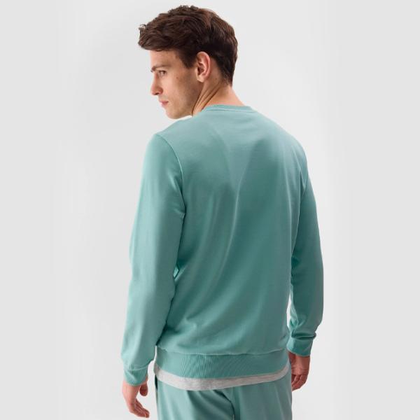 Hanorac pentru bărbați 4F 4FWSS24TSWSM1181 Drept/ Turquoise photo 2