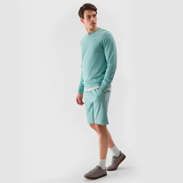 Hanorac pentru bărbați 4F 4FWSS24TSWSM1181 Drept/ Turquoise photo 3