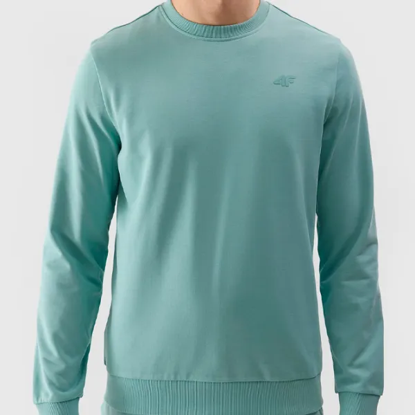 Hanorac pentru bărbați 4F 4FWSS24TSWSM1181 Drept/ Turquoise photo 5
