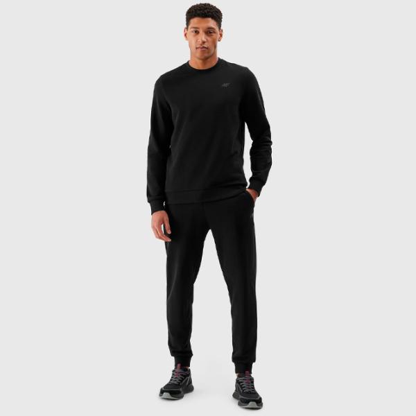 Hanorac pentru bărbați 4F 4FWSS24TSWSM1181 Drept/ Black photo 3