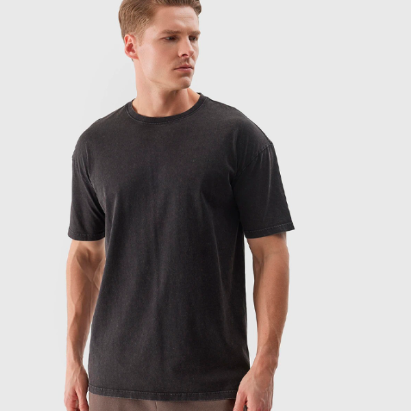 Tricou pentru bărbați 4F 4FWSS24TTSHM1316-20S 100% bumbac/ Black photo 2 Tricou pentru bărbați 4F 4FWSS24TTSHM1316-20S 100% bumbac/ Black photo 2