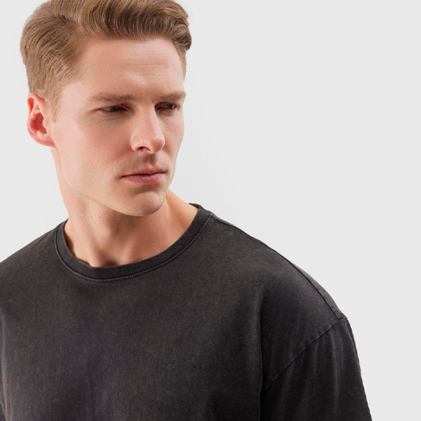 Tricou pentru bărbați 4F 4FWSS24TTSHM1316-20S 100% bumbac/ Black photo 3 Tricou pentru bărbați 4F 4FWSS24TTSHM1316-20S 100% bumbac/ Black photo 3