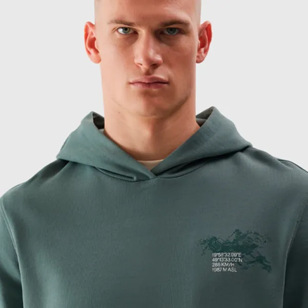 Hanorac pentru bărbați 4F 4FRSS24TSWSM1615 Drept/ Khaki photo 4