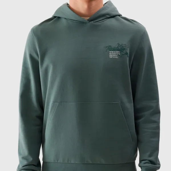 Hanorac pentru bărbați 4F 4FRSS24TSWSM1615 Drept/ Khaki photo 6