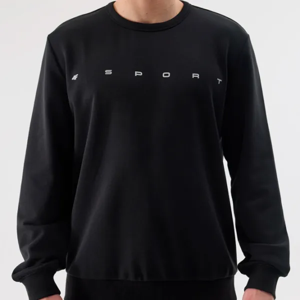 Hanorac pentru bărbați 4F 4FWSS24TSWSM1009 Drept/ Black photo 3