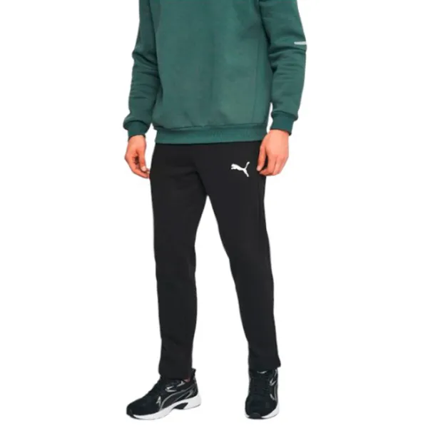 Pantaloni sportivi pentru bărbați Puma Ess Logo Pants Fl Op M/ Black photo 3