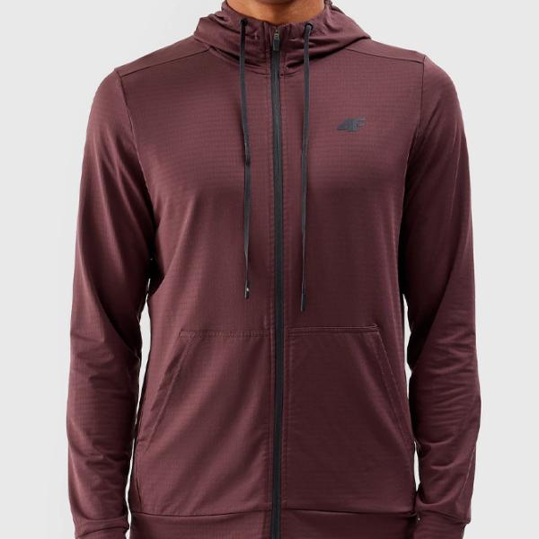 Hanorac pentru bărbați 4F 4FWSS24TFSWM303 Drept/ Brown photo 2