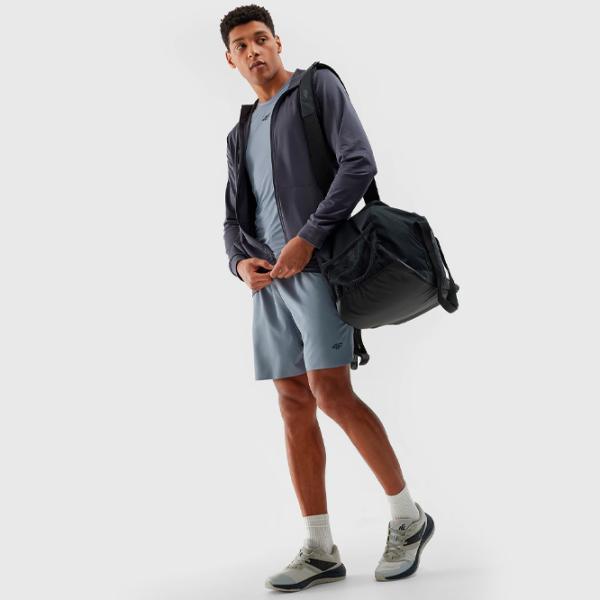 Hanorac pentru bărbați 4F 4FWSS24TFSWM303 Drept/ Grey photo 5