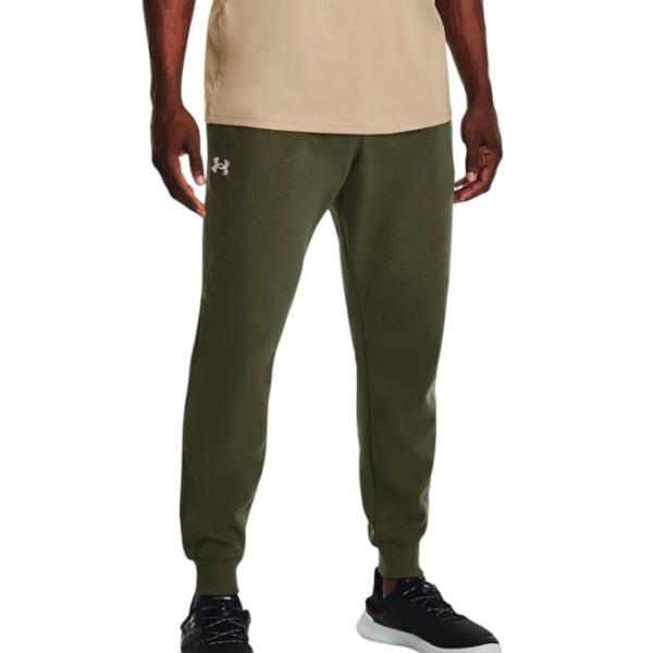 Спортивные брюки для мужчин Puma UA Rival Fleece Joggers-BLK S/ Darkolivegreen photo 2