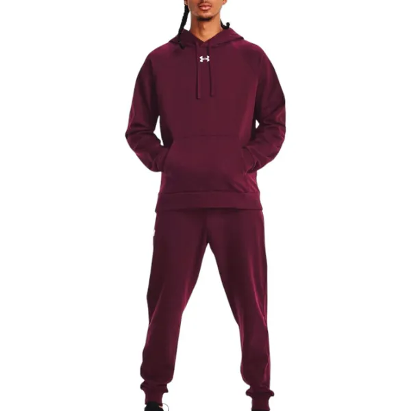 Pantaloni sportivi pentru bărbați Puma UA Rival Fleece Joggers-BLK XXL/ Red photo 5