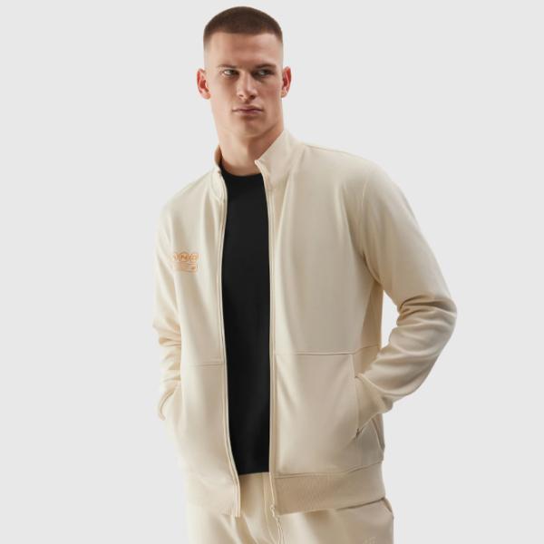 Hanorac pentru bărbați 4F 4FWSS24TSWSM1013 Drept/ Beige photo 3