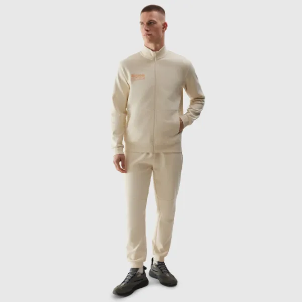 Hanorac pentru bărbați 4F 4FWSS24TSWSM1013 Drept/ Beige photo 4