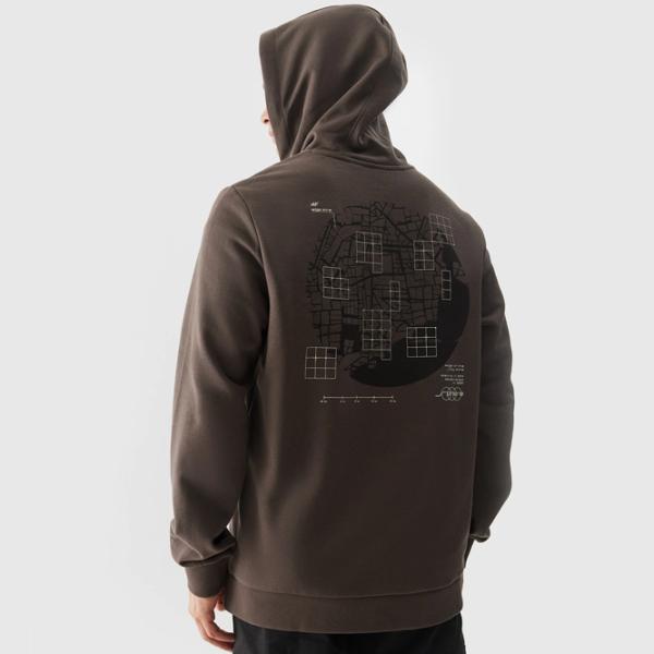 Hanorac pentru bărbați 4F 4FRSS24TSWSM1624 Drept/ Brown photo 2