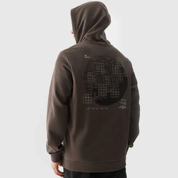 Hanorac pentru bărbați 4F 4FRSS24TSWSM1624 Drept/ Brown photo 2 Hanorac pentru bărbați 4F 4FRSS24TSWSM1624 Drept/ Brown photo 2