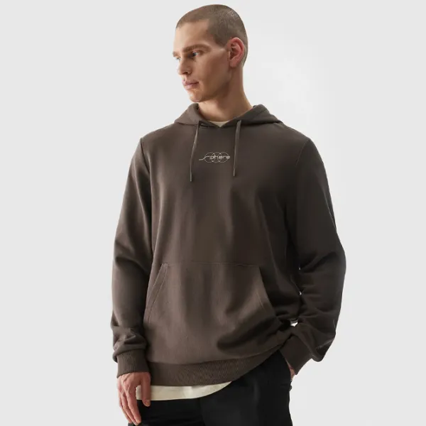 Hanorac pentru bărbați 4F 4FRSS24TSWSM1624 Drept/ Brown photo 3 Hanorac pentru bărbați 4F 4FRSS24TSWSM1624 Drept/ Brown photo 3