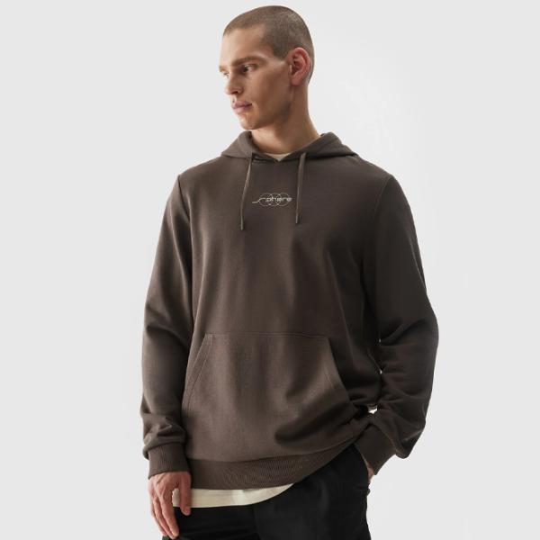 Hanorac pentru bărbați 4F 4FRSS24TSWSM1624 Drept/ Brown photo 3 Hanorac pentru bărbați 4F 4FRSS24TSWSM1624 Drept/ Brown photo 3