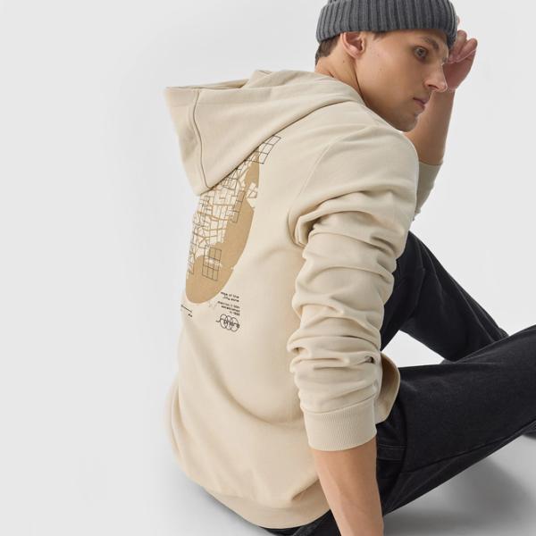 Hanorac pentru bărbați 4F 4FRSS24TSWSM1624 Drept/ Beige photo 4 Hanorac pentru bărbați 4F 4FRSS24TSWSM1624 Drept/ Beige photo 4