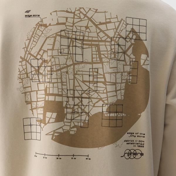 Hanorac pentru bărbați 4F 4FRSS24TSWSM1624 Drept/ Beige photo 6 Hanorac pentru bărbați 4F 4FRSS24TSWSM1624 Drept/ Beige photo 6