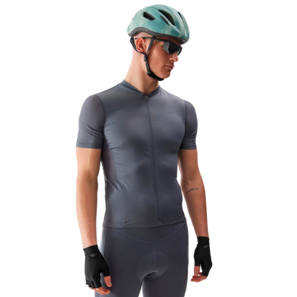 Tricou pentru bărbați 4F 4FSS24TFTSM486-23S 91% poliester, 9% elastan/ Gray photo 6