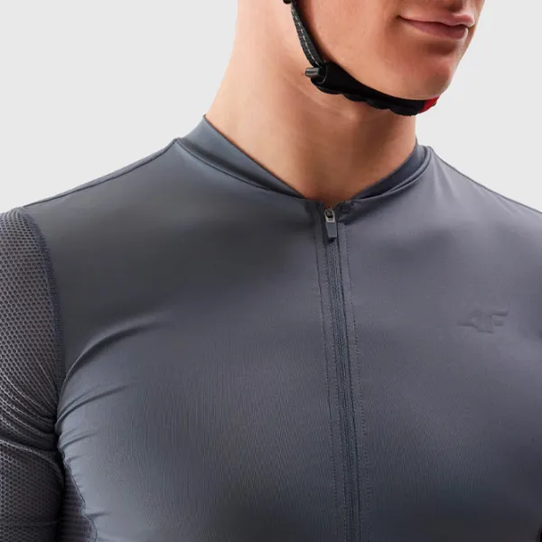 Футболка для мужчин 4F 4FSS24TFTSM486-23S 91% полиэстер, 9% эластан/ Серый photo 4