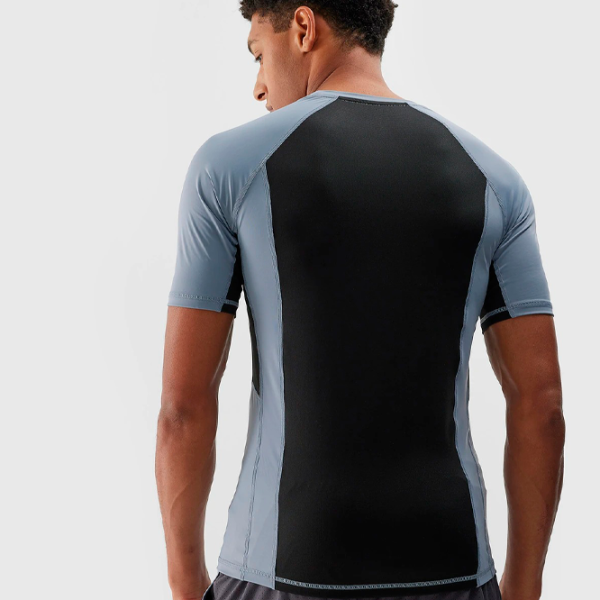 Tricou pentru bărbați 4F 4FWSS24TFTSM700-27S 89% poliester, 11% elastan/ Gray photo 5