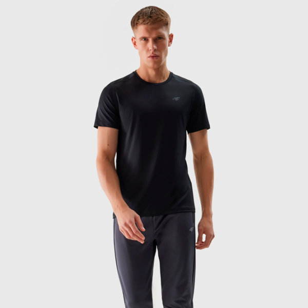 Tricou pentru bărbați 4F 4FWSS24TFTSM598-20S 90% poliester, 10% elastan/ Black photo 2