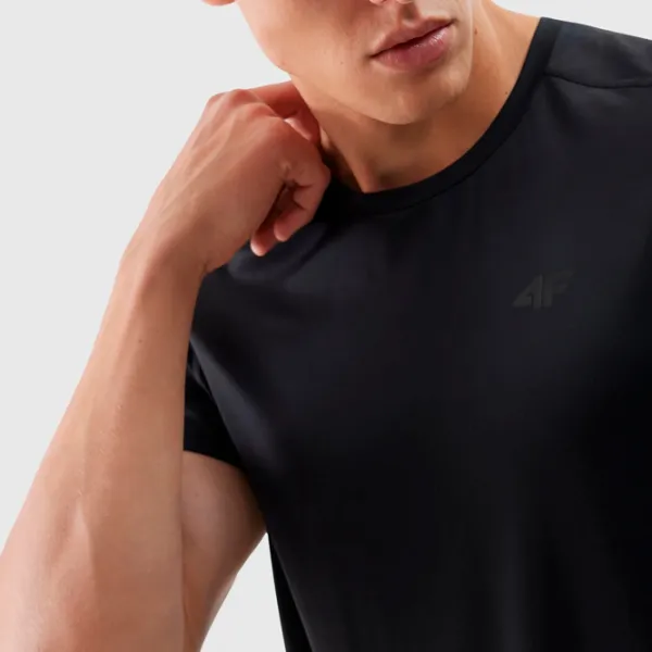 Tricou pentru bărbați 4F 4FWSS24TFTSM598-20S 90% poliester, 10% elastan/ Black photo 3