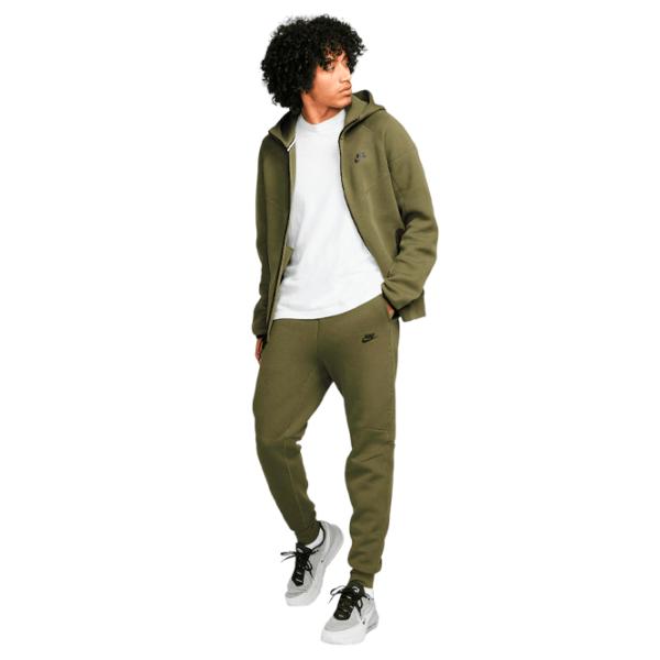 Pantaloni sportivi pentru bărbați Nike M Nk Tch Flc Jggr S/ Darkolivegreen photo 3