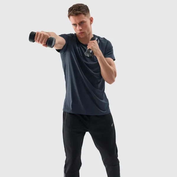 Футболка для мужчин 4F 4FWSS24TFTSM598-32S 90% полиэстер, 10% эластан/ Navy Blue photo 2