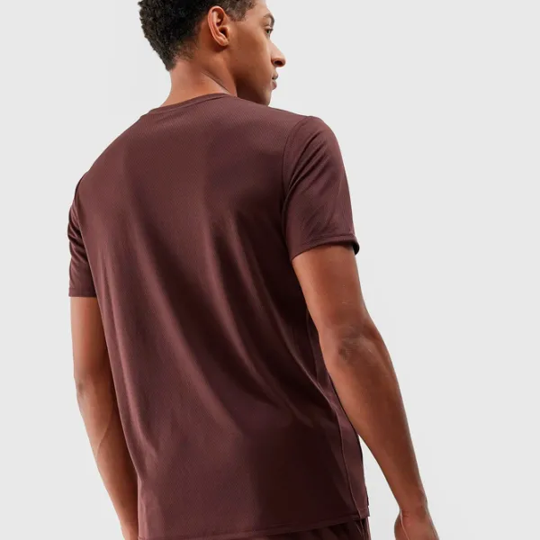 Tricou pentru bărbați 4F 4FWSS24TFTSM702-81S 100% poliester/ Brown photo 4