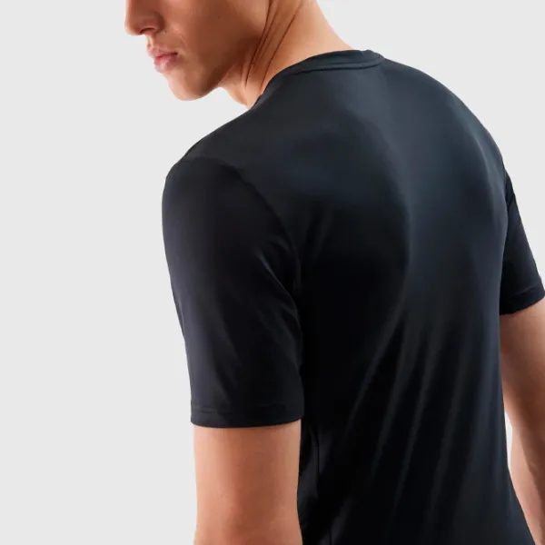 Tricou pentru bărbați 4F 4FWSS24TFTSM600-20S 88% poliester, 12% elastan/ Black photo 3