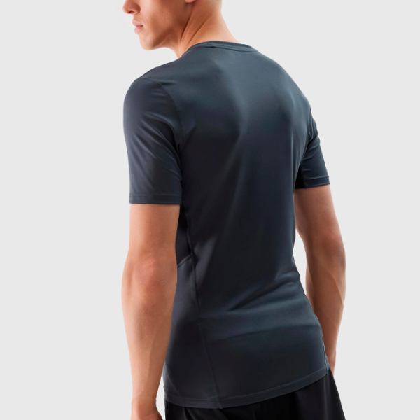 Tricou pentru bărbați 4F 4FWSS24TFTSM600-22S 88% poliester, 12% elastan/ Graphite photo 3