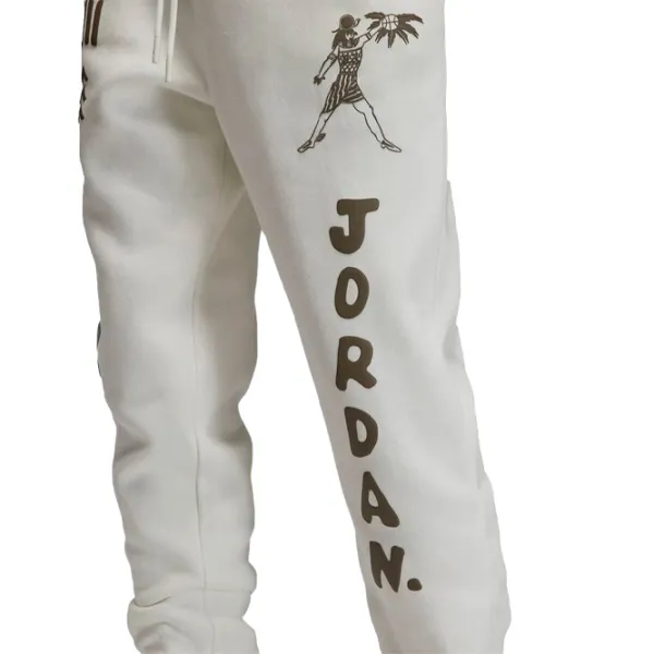 Pantaloni sportivi pentru bărbați Jordan Flt Artst Srs Flc Pant S/ Beige photo 4