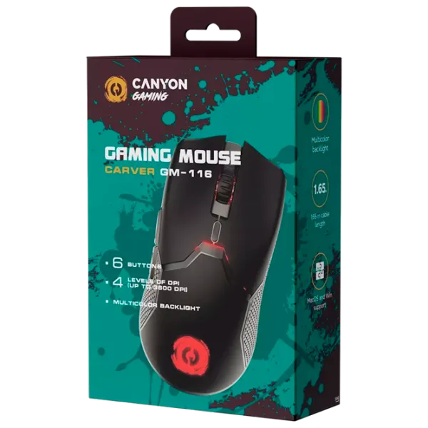 Mouse Canyon Carver GM-116 USB/ Black photo 6